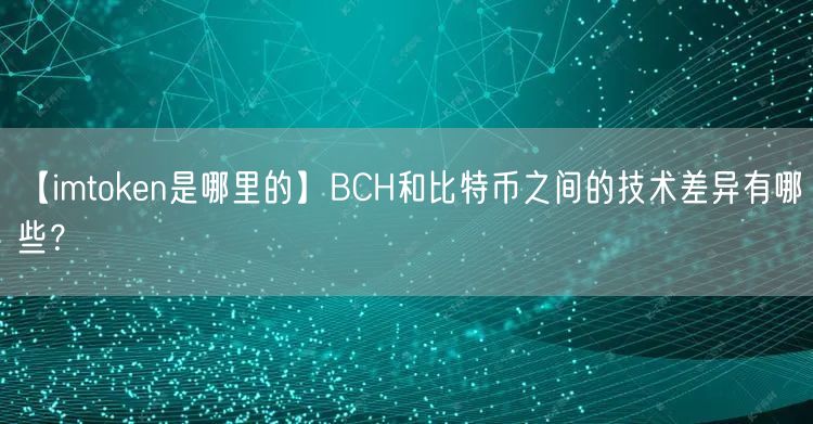 【imtoken是哪里的】BCH和比特币之间的技术差异有哪些？(图1)