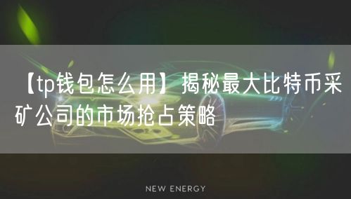 【tp钱包怎么用】揭秘最大比特币采矿公司的市场抢占策略(图1)
