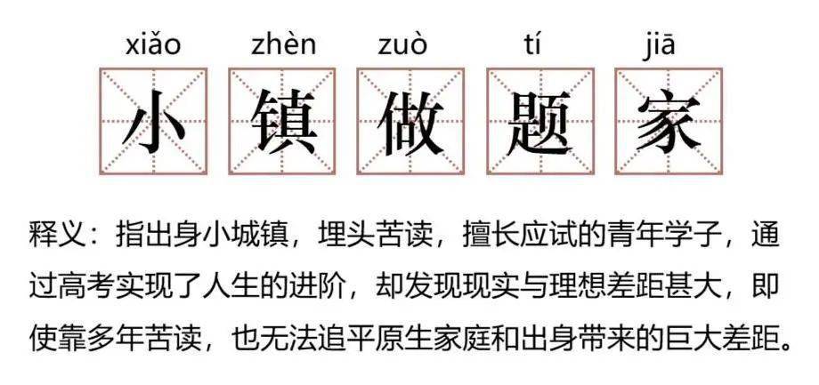 小镇做题家是什么意思_小镇做题家们_小镇做题家至少会做题