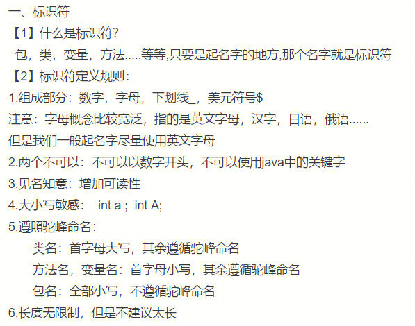 命名规范的标识符_java命名规范_命名规范标准